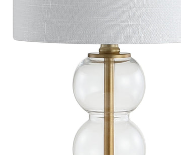 February 21" Glass/Metal LED Table Lamp - JONATHAN Y